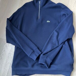 Lacoste Men's Navy Zip-Up Sweater